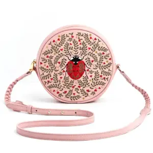 Fable Τσάντα Χιαστί Στρογγυλή Ladybug Pink