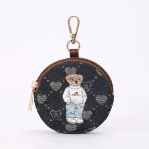 Signare Μπρελόκ Πορτοφολάκι Bubble - B-Loved Bear Denim