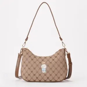 Signare Τσάντα Ώμου Baguette - B-Loved Bear Beige