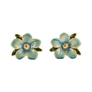Fable Σκουλαρίκια Καρφωτά Forget Me Not Flora