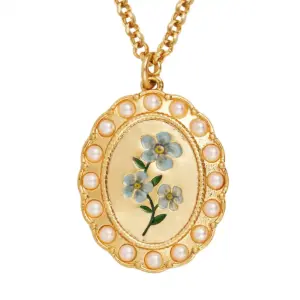 Fable Κολιέ Forget Me Not Pearl Cameo