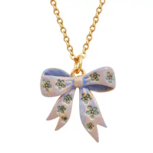 Fable Κολιέ Forget Me Not Bow Pendant