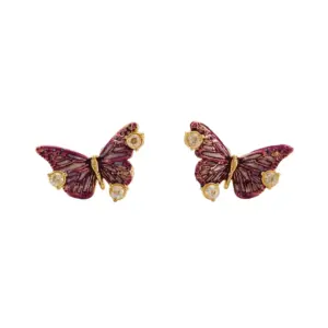 Fable Σκουλαρίκια Καρφωτά Eve Butterfly