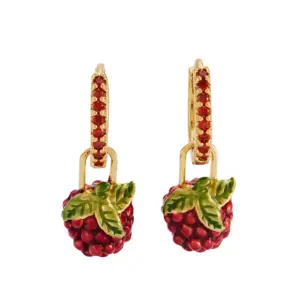 Fable Σκουλαρίκια Huggie Orla Raspberry